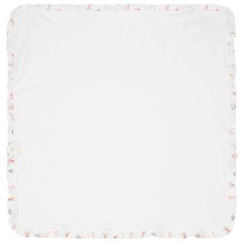 Baby Girls White & Pink Opera Blanket