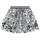 Girls Silver Sequins Skirt, 1, hi-res