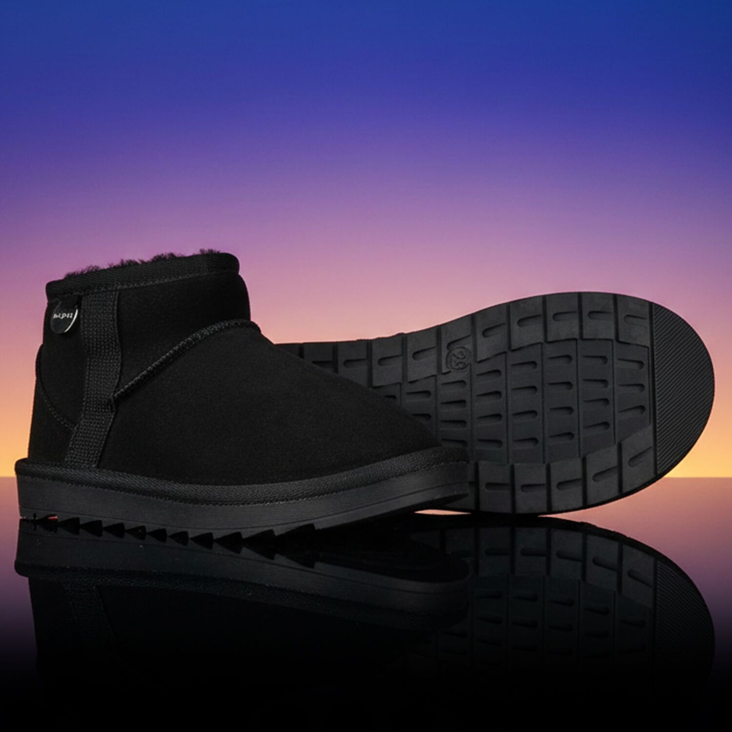 حذاء بنات من الجلد باللون الاسود, 4, hi-res