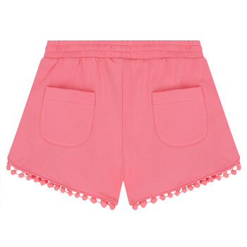 Girls Pink Cotton Jersey Shorts
