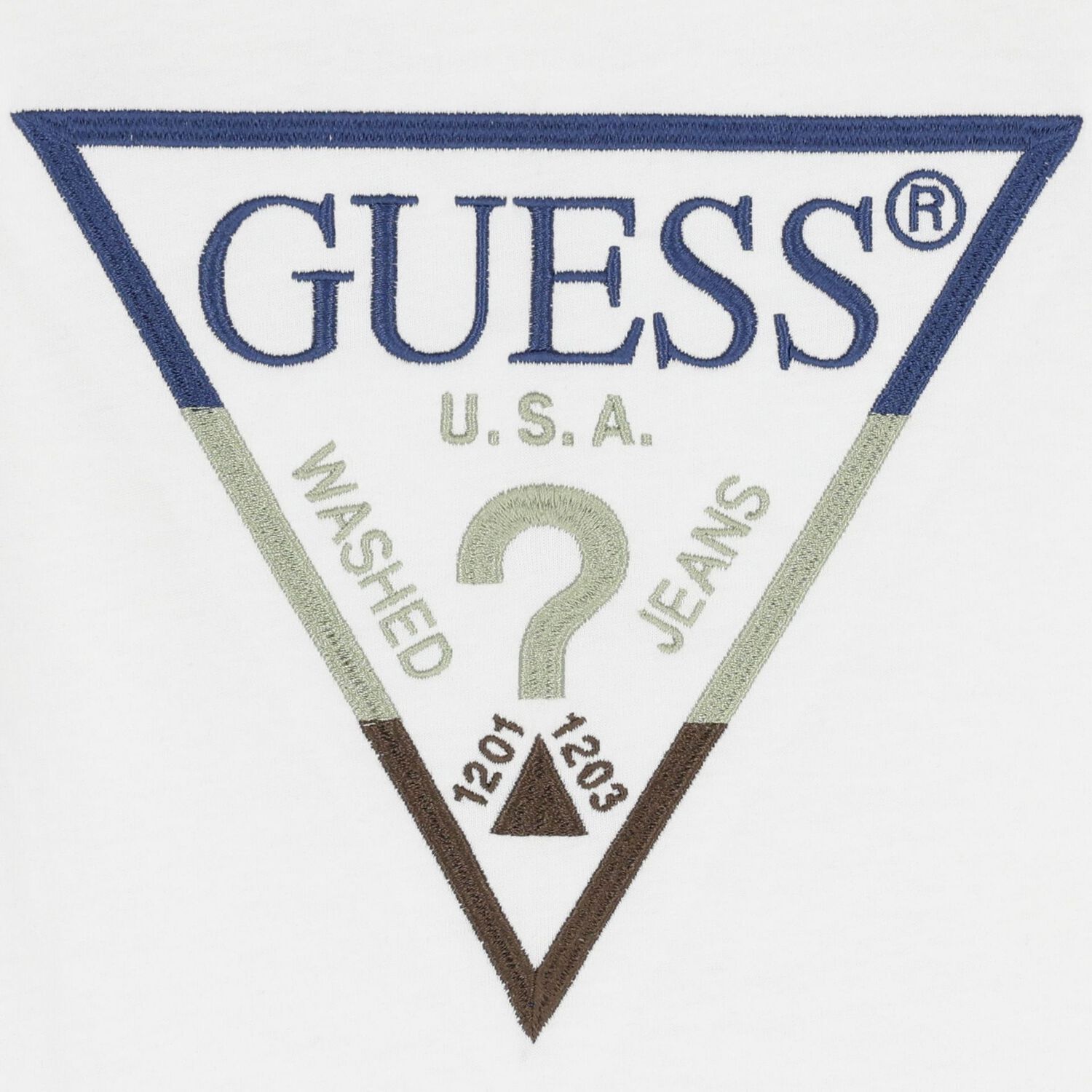 بلوزة بيضاء بأكمام طويلة بشعار للأولاد, 1, hi-res