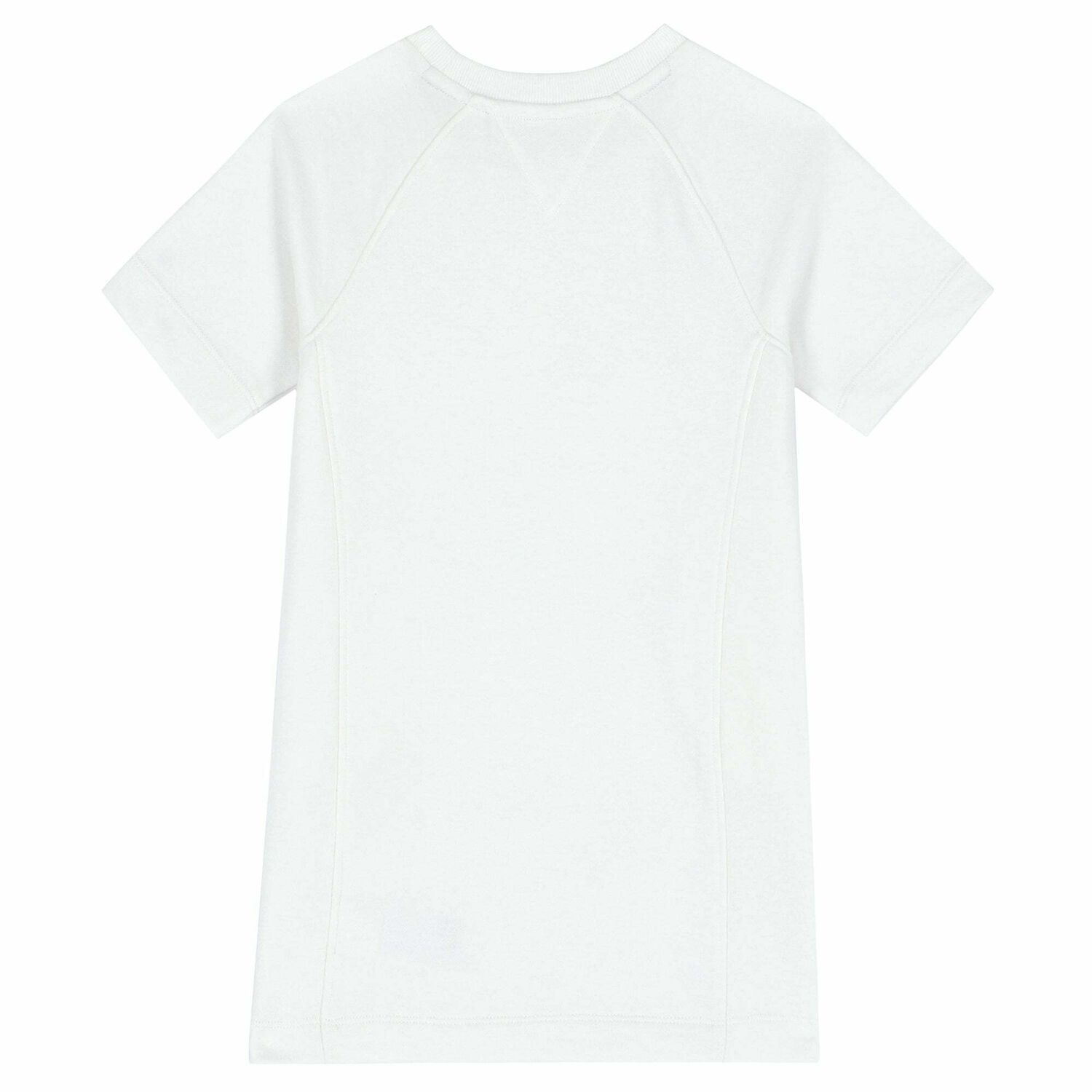 فستان بالشعارهولوغرافيك باللون الابيض للبنات, 2, hi-res