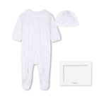 Baby Girls White & Pink Toile de Jouy Babygrow Gift Set, 1, hi-res