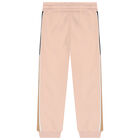 Girls Pink Logo Joggers, 1, hi-res