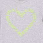 فستان تيشيرت بناتي مطرز باللون الرمادي, 1, hi-res