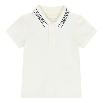 Baby Boys Ivory Logo Polo Shirt