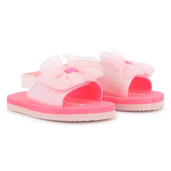Girls Pink Flower Sandals