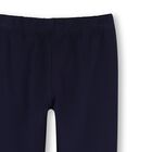 Girls Navy Blue Flower Leggings, 1, hi-res