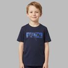 Boys Navy Blue Logo T-Shirt, 2, hi-res