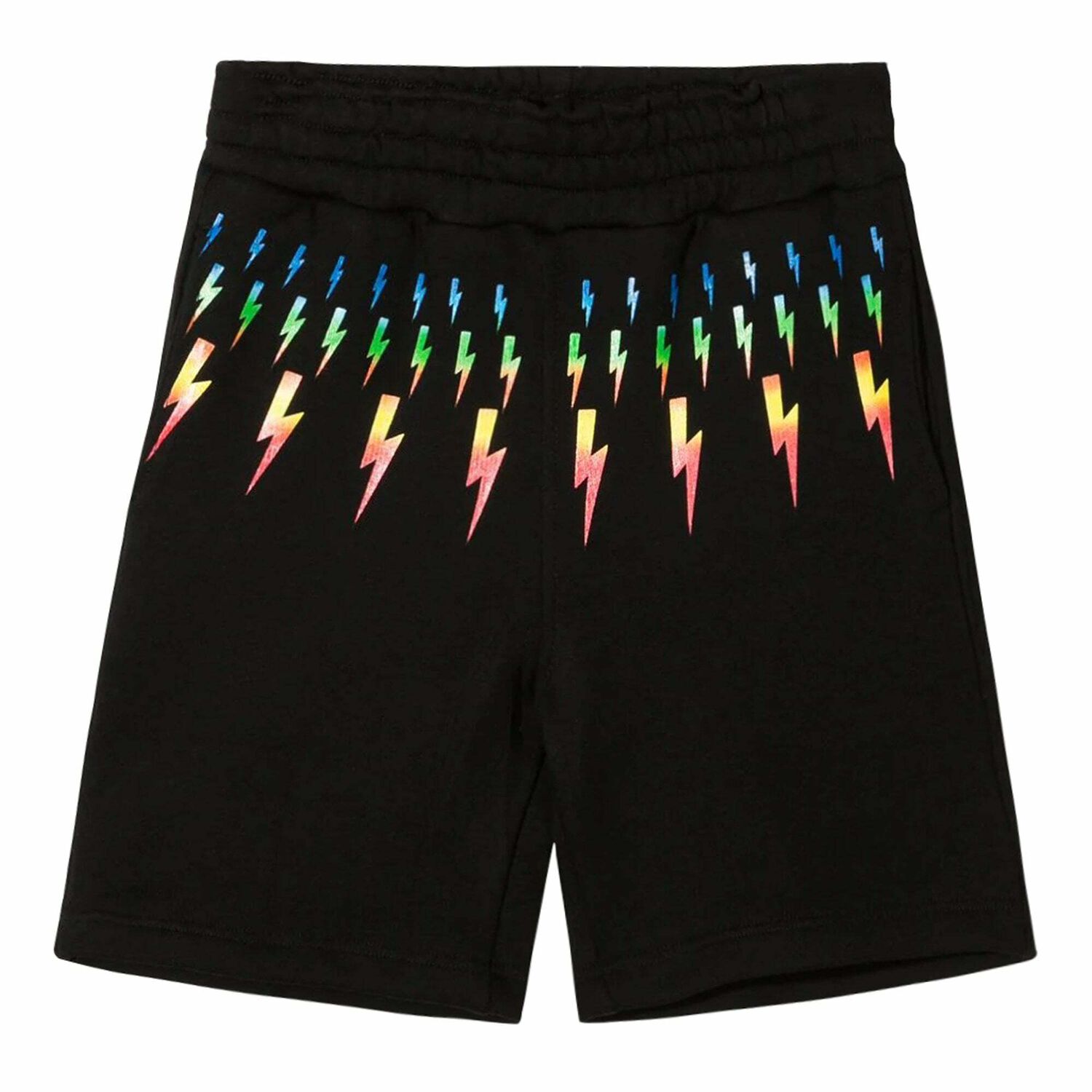 Boys Black Printed Shorts, 1, hi-res image number null