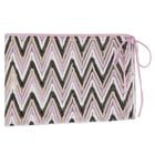 تنوره كروشيه للبنات بشكل متعرج باللون البنفسجى والاسود والعاجى , 1, hi-res