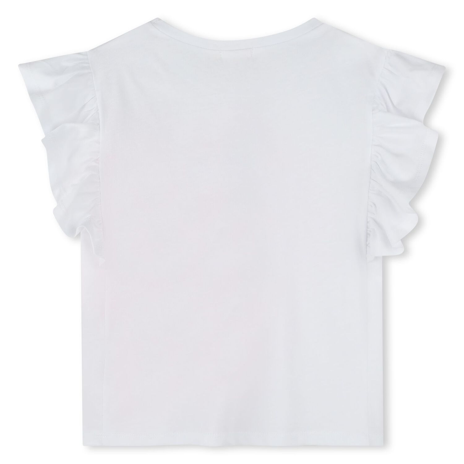 Girls White Heart T-Shirt, 1, hi-res image number null