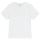 طقم شورت أبيض وأسود بشعار للأولاد, 1, hi-res