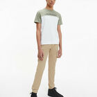 Boys White & Khaki Logo T-Shirt, 3, hi-res