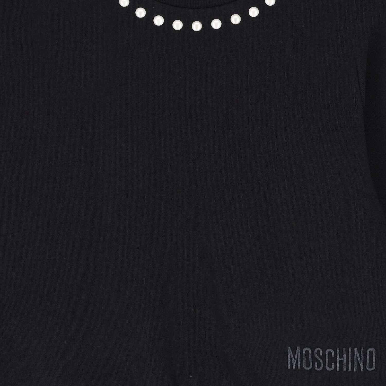 Girls Black Logo Sweatshirt, 1, hi-res