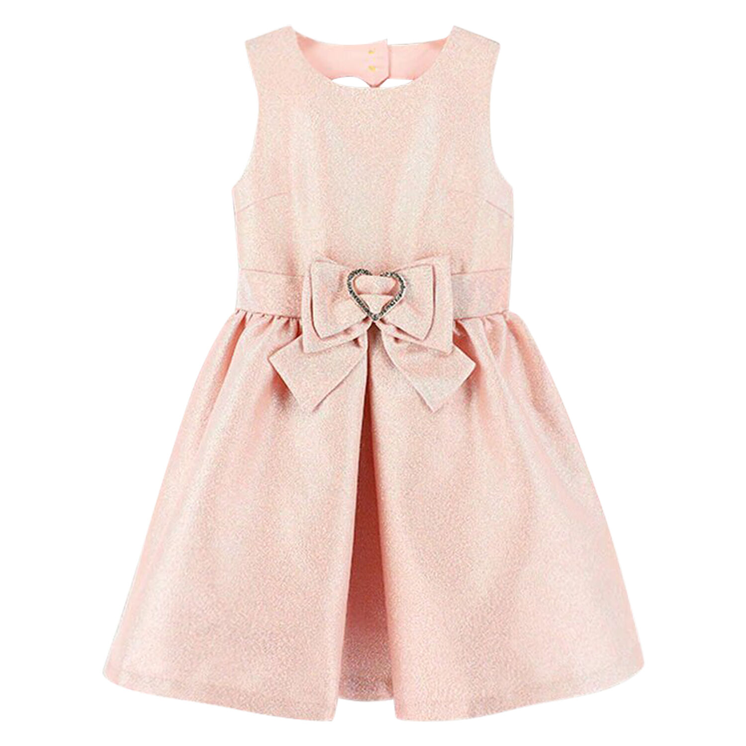 Girls Blush Pink Glitter Dress, 1, hi-res