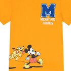 Boys Orange Mickey Mouse T-Shirt, 1, hi-res
