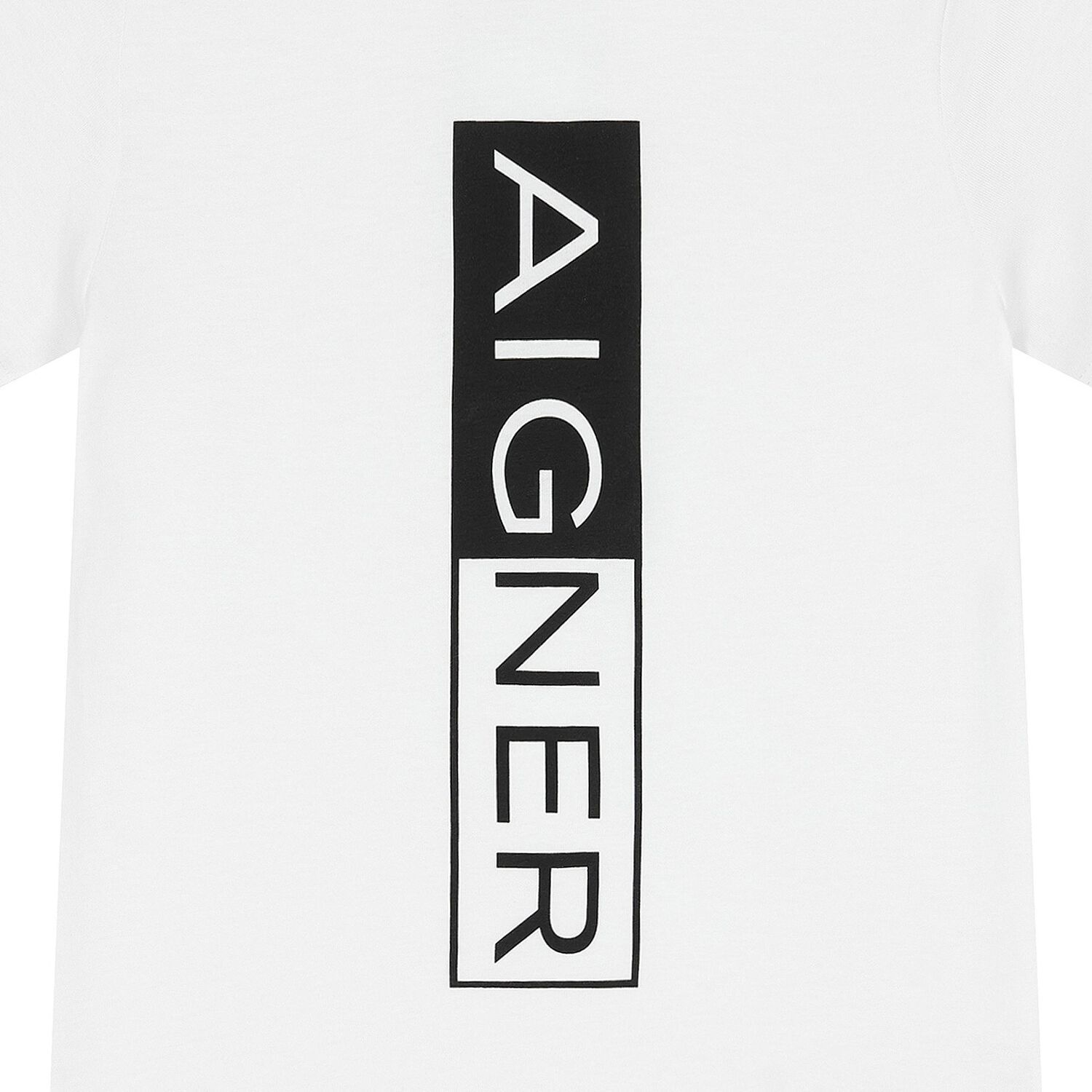 تي شيرت أولاد بالشعار باللون الابيض , 4, hi-res