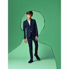 Boys Navy Blue Suit, 1, hi-res