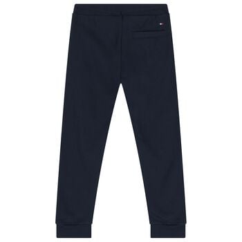 Boys Navy Blue Logo Joggers