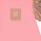Girls Pink & Gold Logo Dress, 2, hi-res