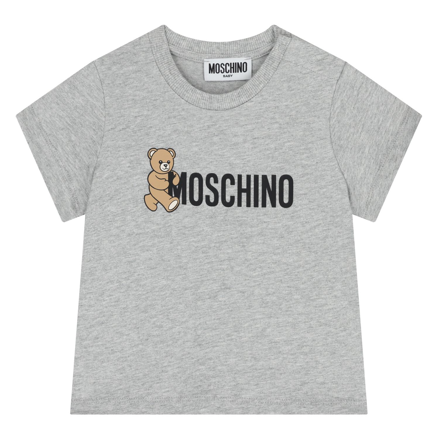 Younger Grey Teddy Bear Logo T-Shirt, 3, hi-res