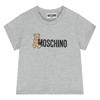 Younger Grey Teddy Bear Logo T-Shirt