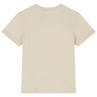 Boys Beige Logo T-Shirt, 2, hi-res