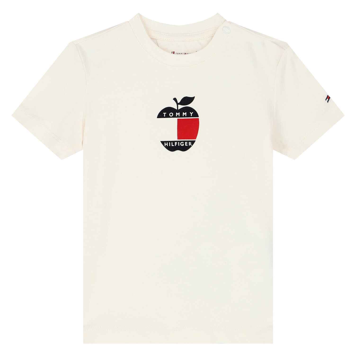 Ivory Apple Logo T-Shirt, 1, hi-res