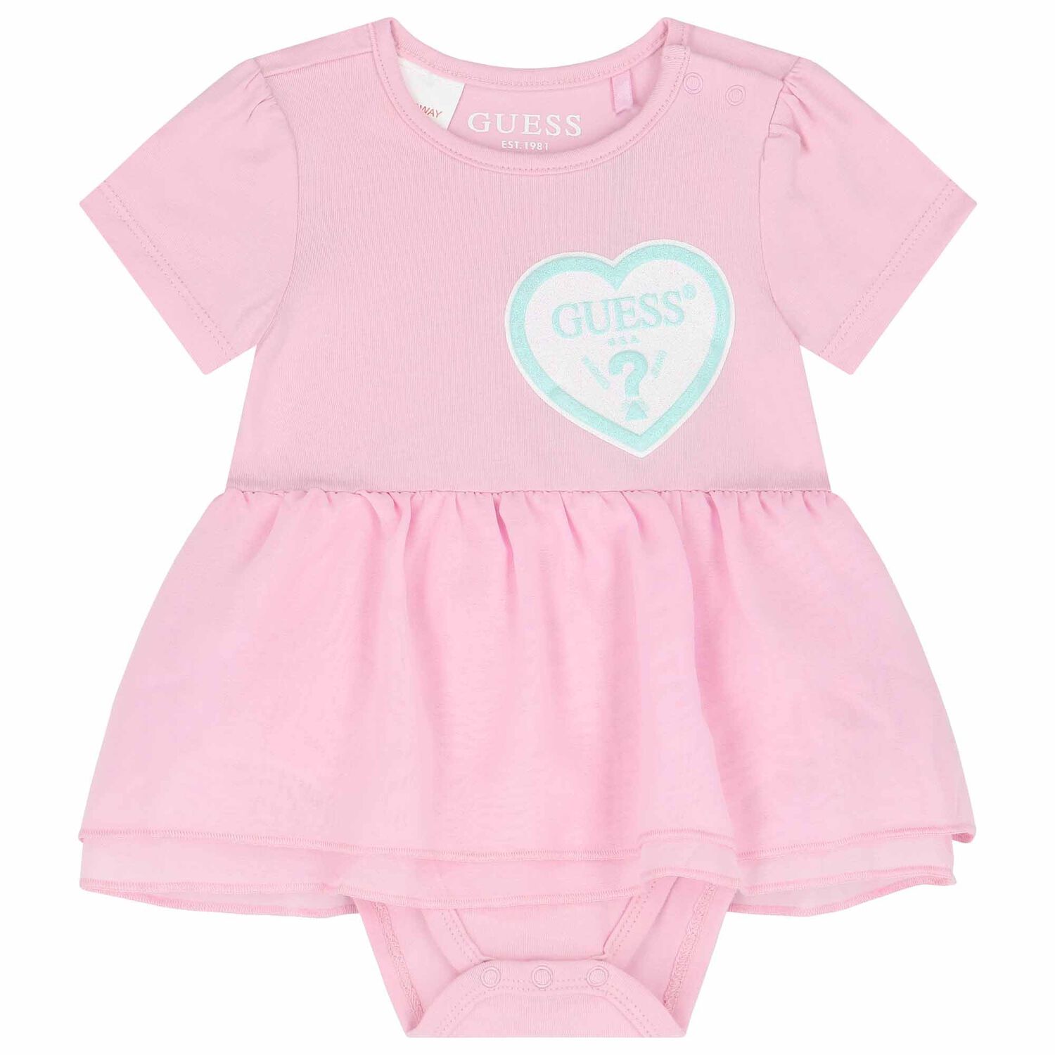 Baby Girls Pink Heart Dress, 1, hi-res image number null