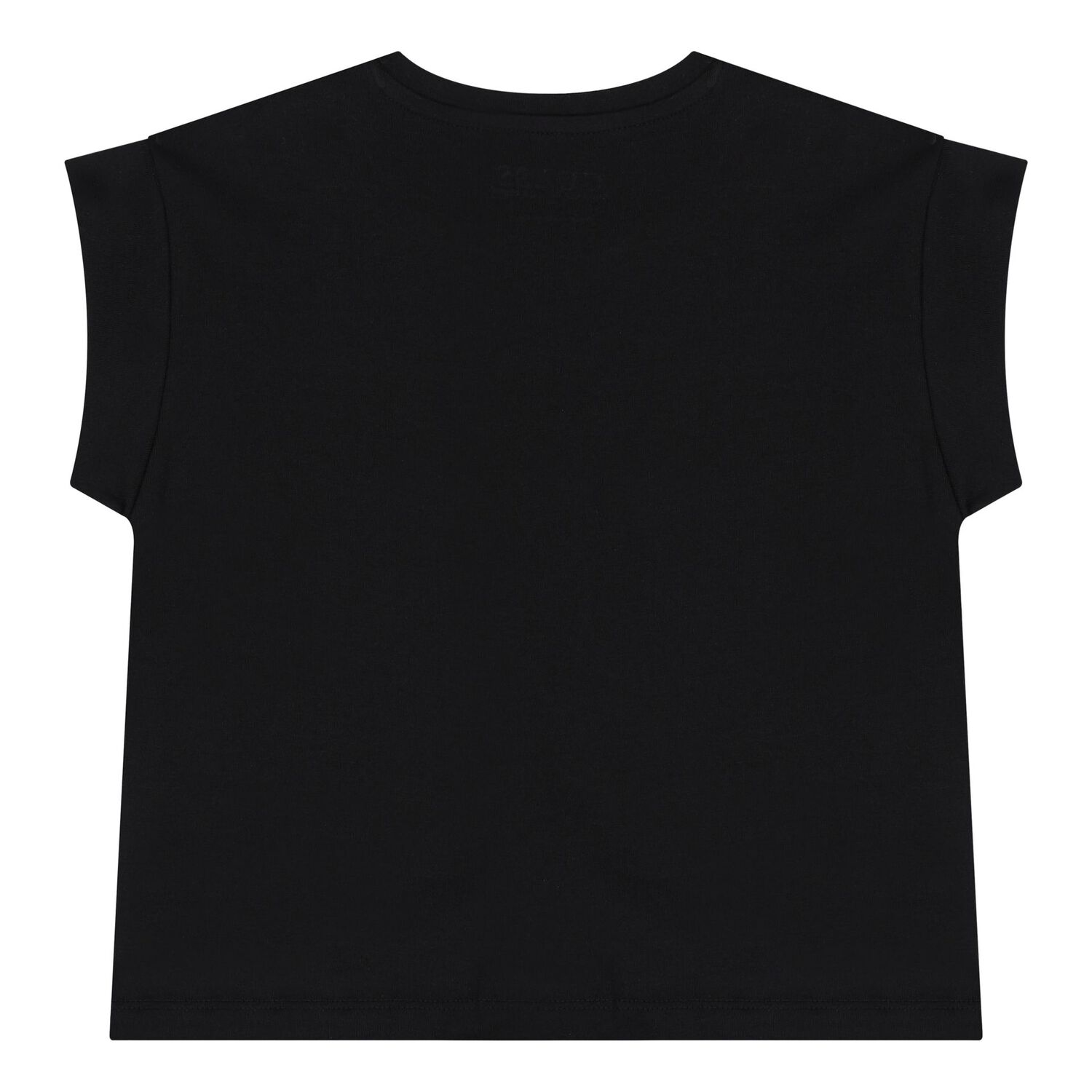 تي شيرت بنات بالشعار باللون الأسود, 4, hi-res