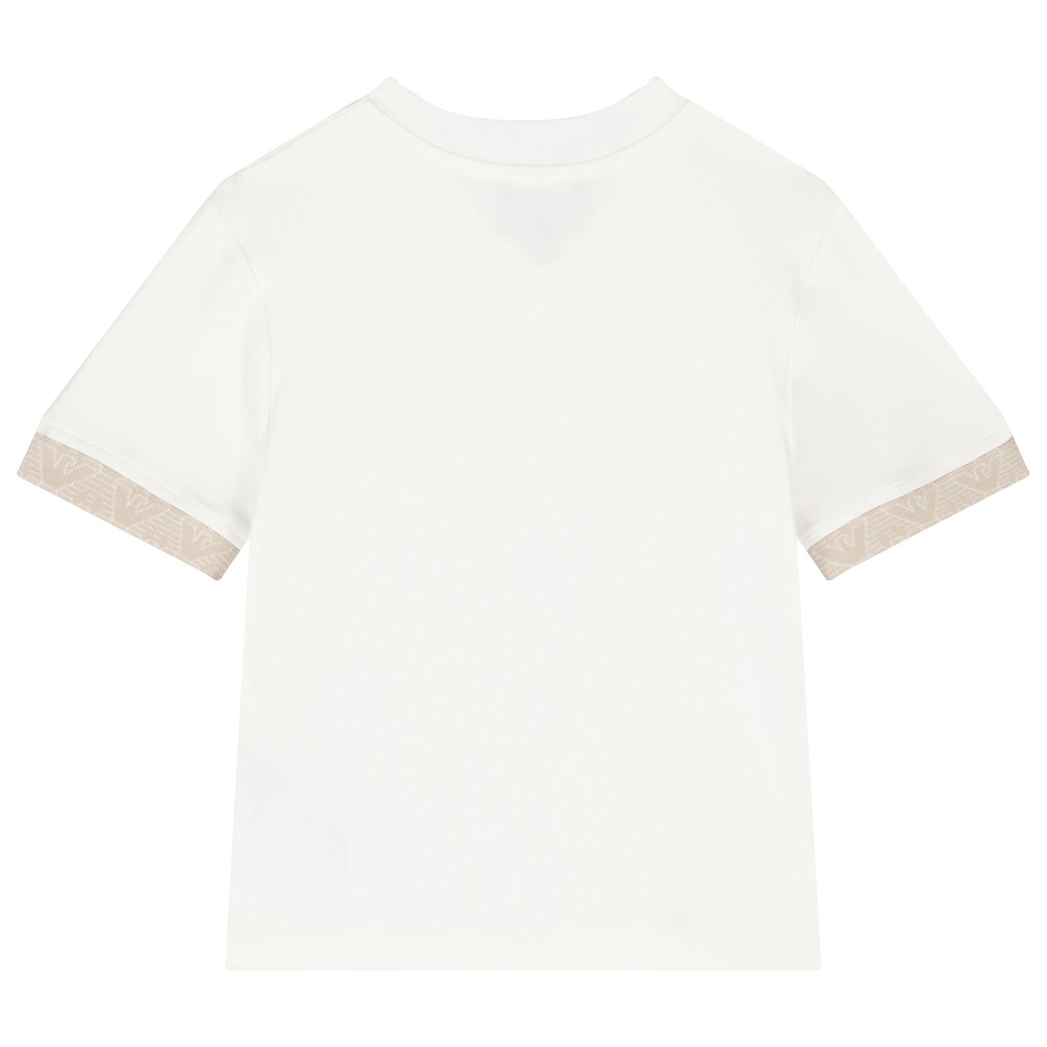 طقم شورت بشعار باللون العاجي والبيج للأولاد, 1, hi-res