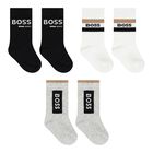 Baby Boys Multi-Colored Logo Socks ( 3-Pack ), 1, hi-res