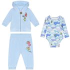 Baby Boys Blue Tracksuit (3 Piece), 1, hi-res