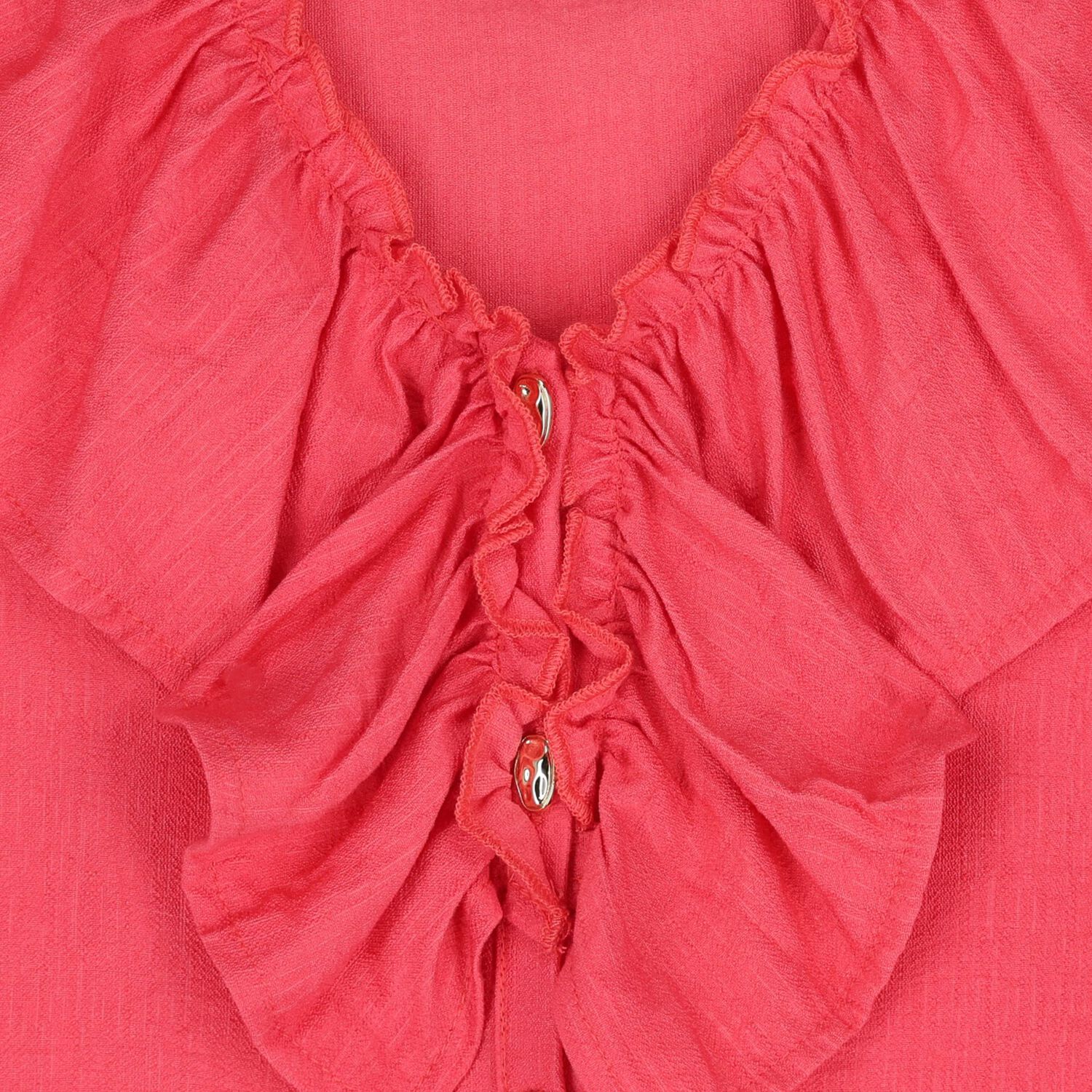 Girls Red Ruffled Shorts Set, 1, hi-res