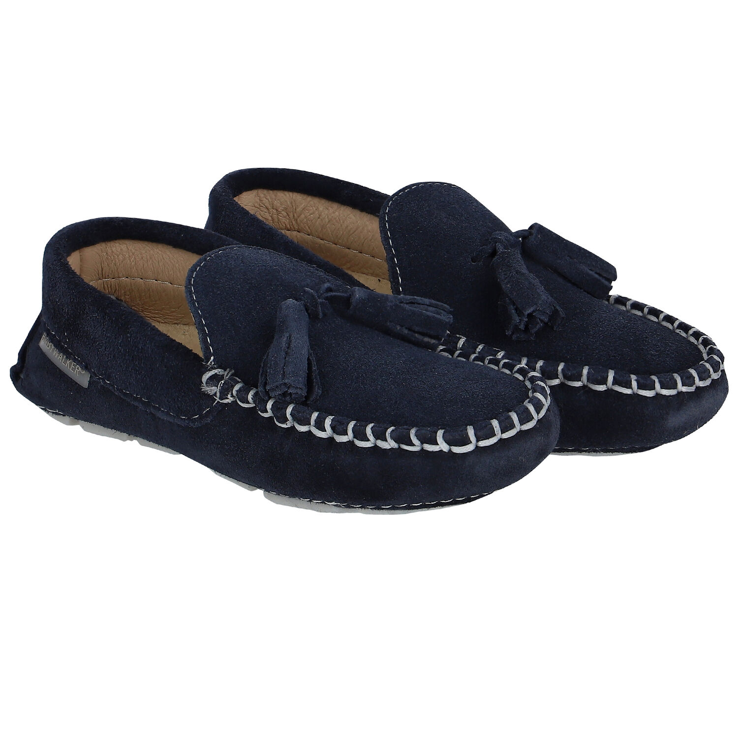 Boys Navy Suede Shoes, 1, hi-res image number null