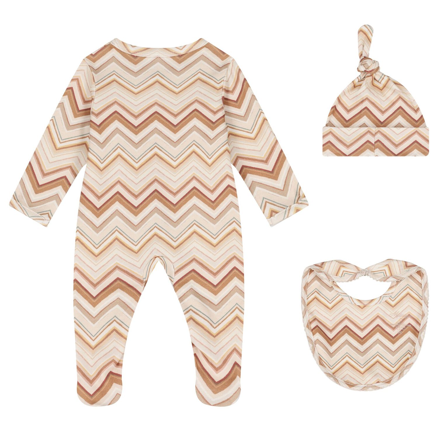 Multi-Coloured Zig Zag Babygrow Set, 2, hi-res