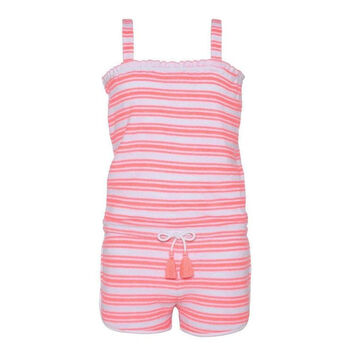 Girls Pink Towelling Playsuit
