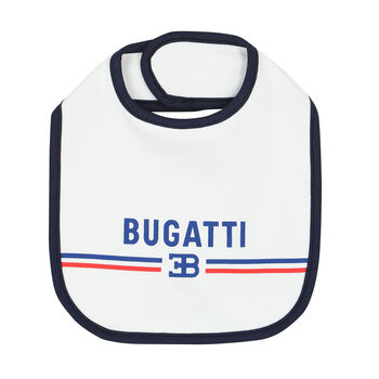 Baby Boys White Logo Bib