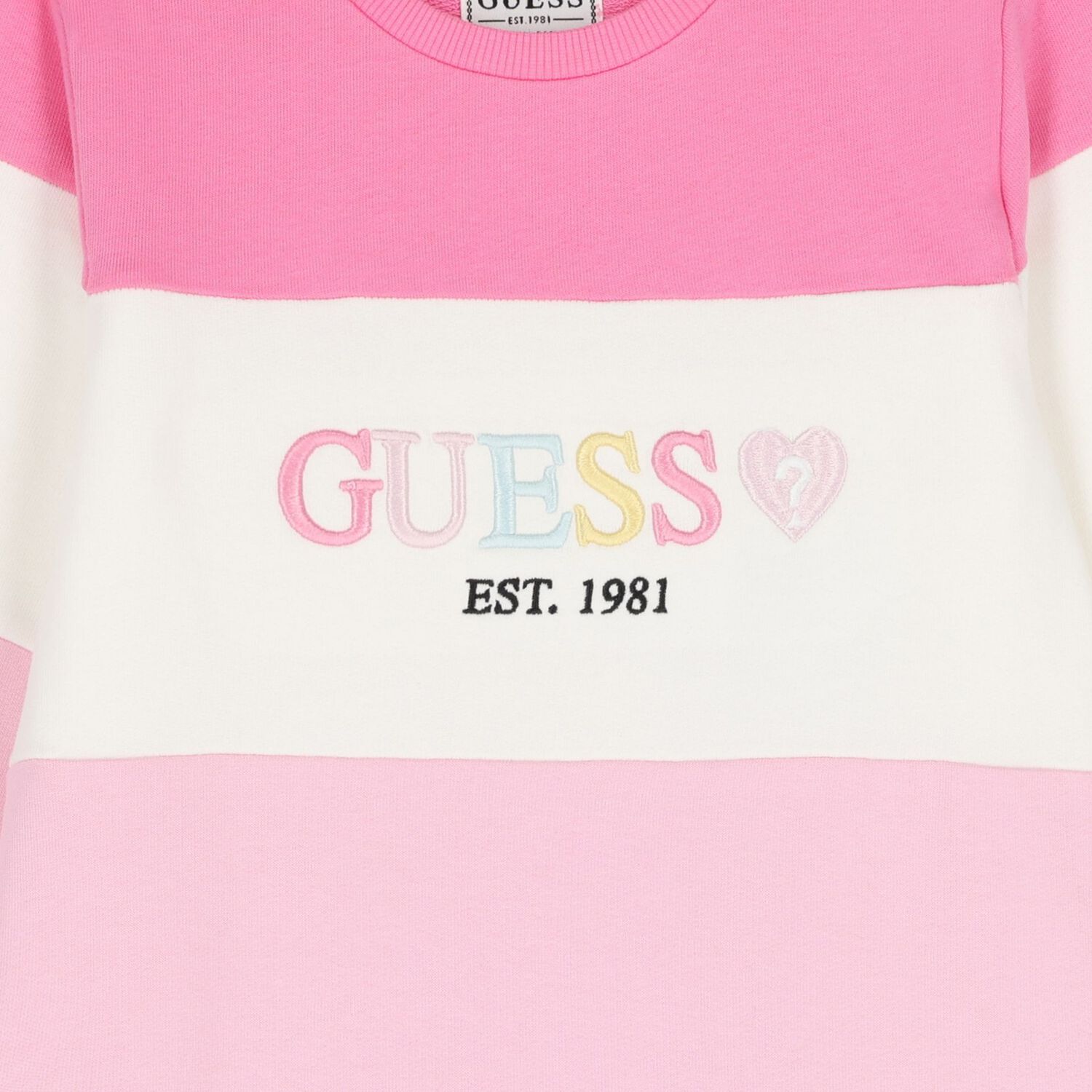 Girls Pink Logo Sweatshirt Dress, 1, hi-res image number null