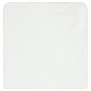 Baby Girls White & Pink Teddy Bear Hooded Towel