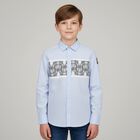 Boys Blue Logo Shirt, 1, hi-res
