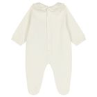 Baby Girls Ivory Logo Babygrow, 1, hi-res