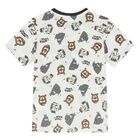 Boys White & Grey Shorts Set, 1, hi-res