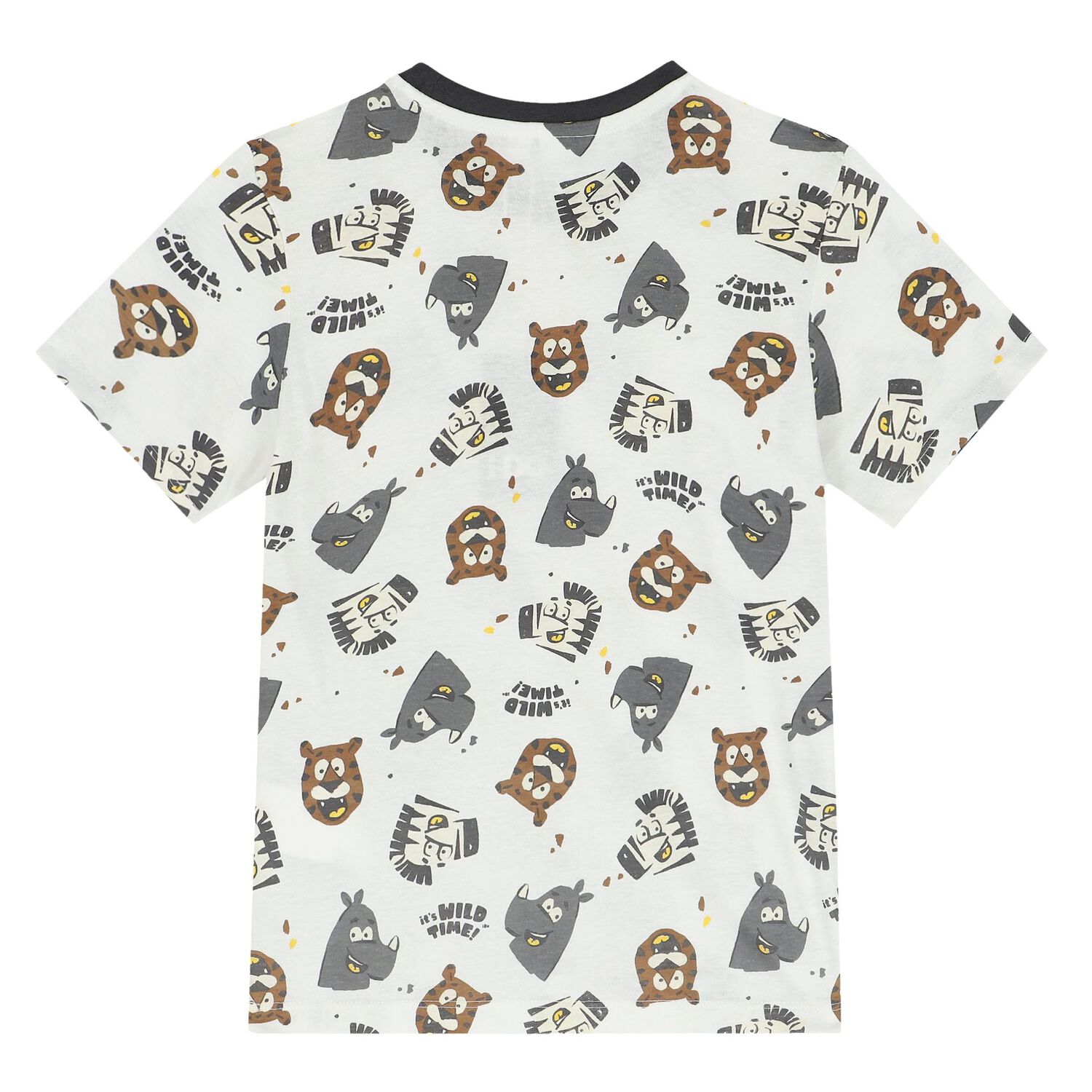 Boys White & Grey Shorts Set, 1, hi-res