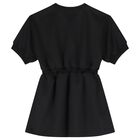 فستان بنات بالشعار باللون الأسود, 1, hi-res