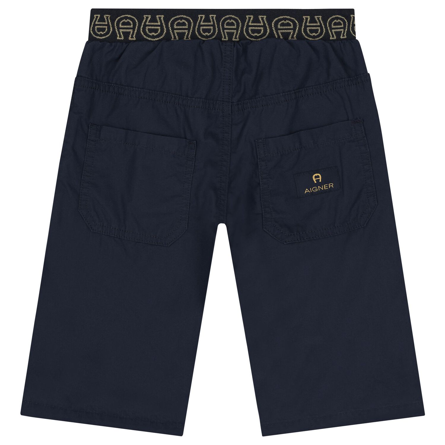 Boys Navy Blue Logo Shorts, 2, hi-res