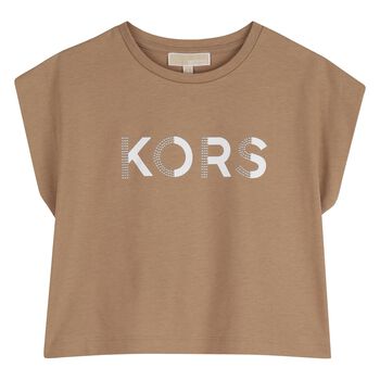 Girls Brown Logo T-Shirt