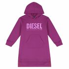 Girls Purple Logo Sweatshirt Dress, 1, hi-res