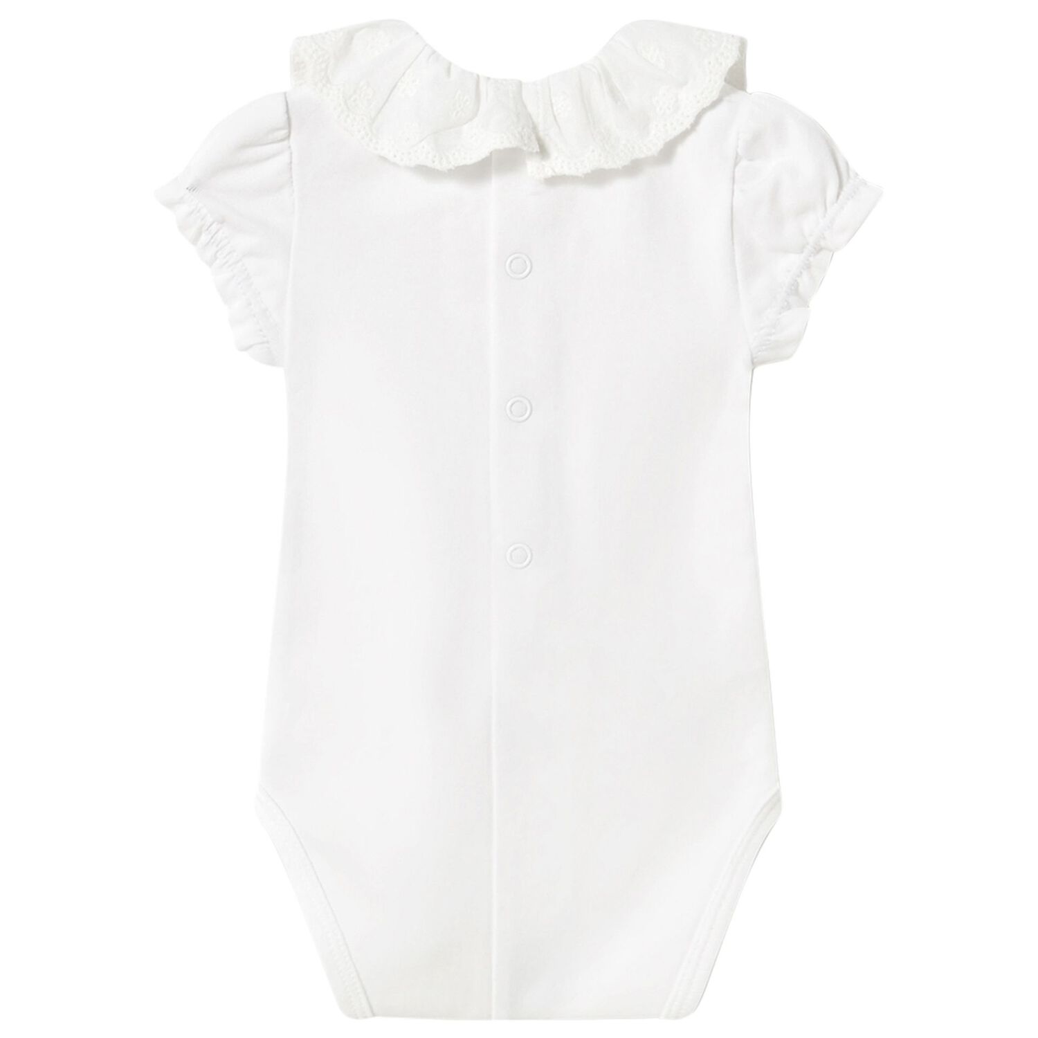 Baby Girls White Bodysuit, 1, hi-res